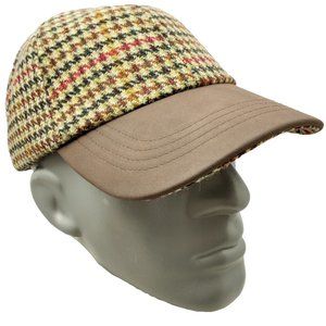 Hartside British Wool Baseball Cap Adjustable OSFM - RED / BLACK / BROWN